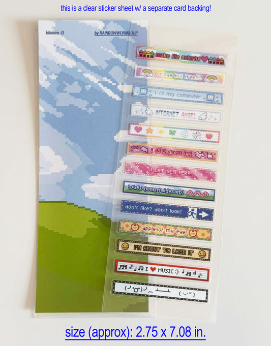 blinkies sticker sheet!