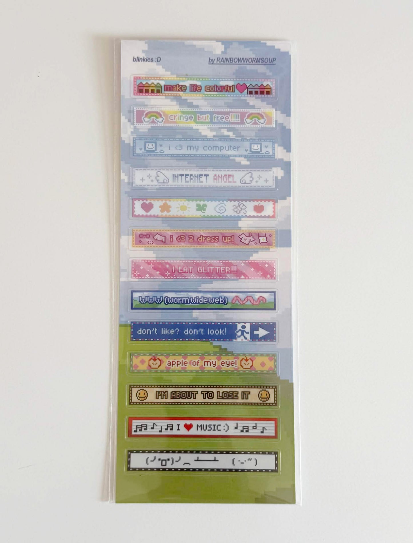blinkies sticker sheet!
