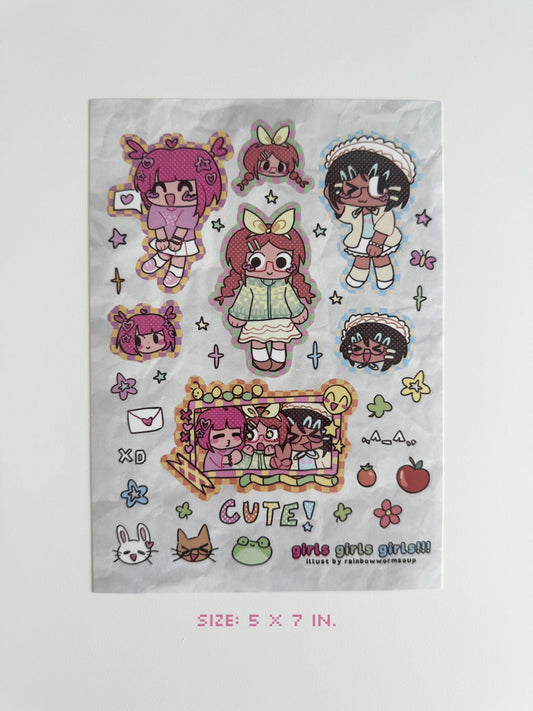 girls girls girls!!!! sticker sheet!