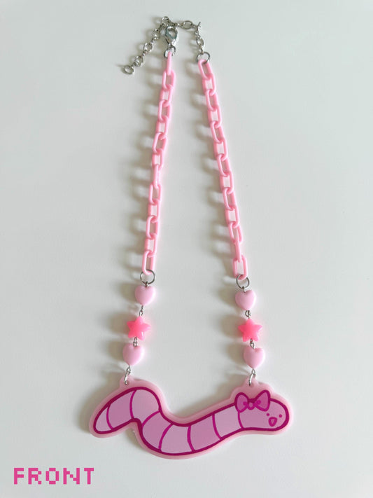 wormy acrylic necklace!