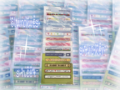 blinkies sticker sheet!