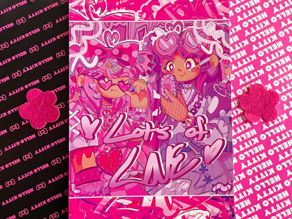 OMORI Art Print | Sweetheart and Perfectheart in Decora Kei! | (5x7 in)