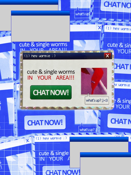 Worm on a String Sticker | cute WORMS in YOUR AREA!!!!!!!