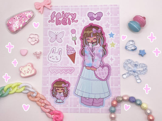 fairy kei matte sticker sheet!