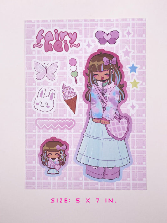 fairy kei matte sticker sheet!