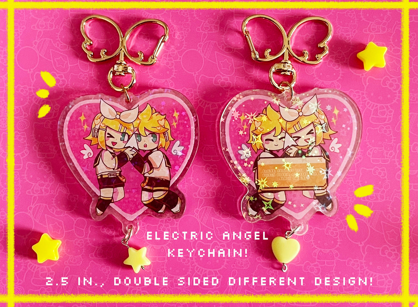 Kagamine Rin & Len Keychain | Electric Angel!!