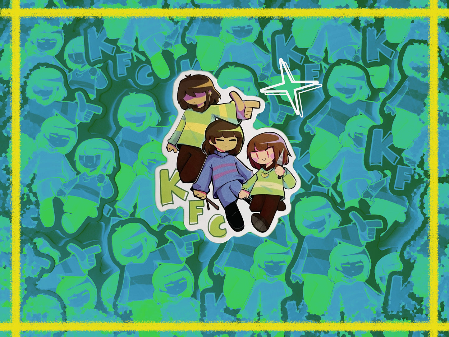 DELTARUNE + UNDERTALE Vinyl Sticker | Kris Frisk Chara!!!