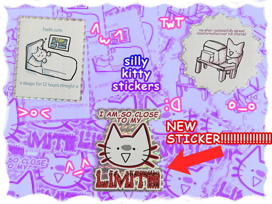 silly kitty stickers!