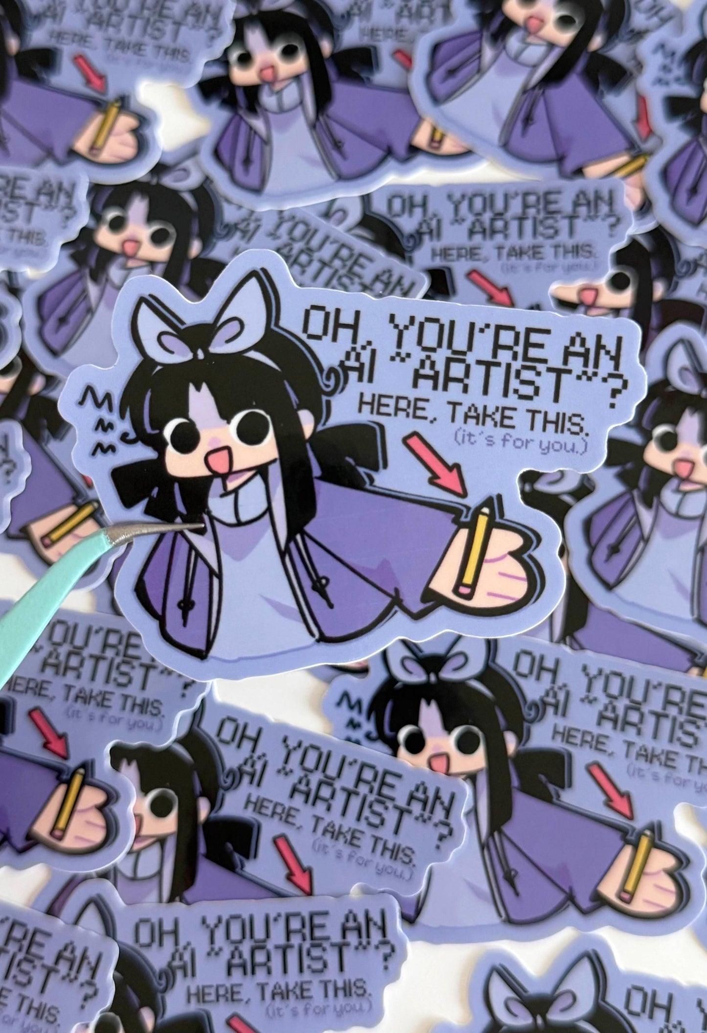 anti-ai sticker | pick it up.