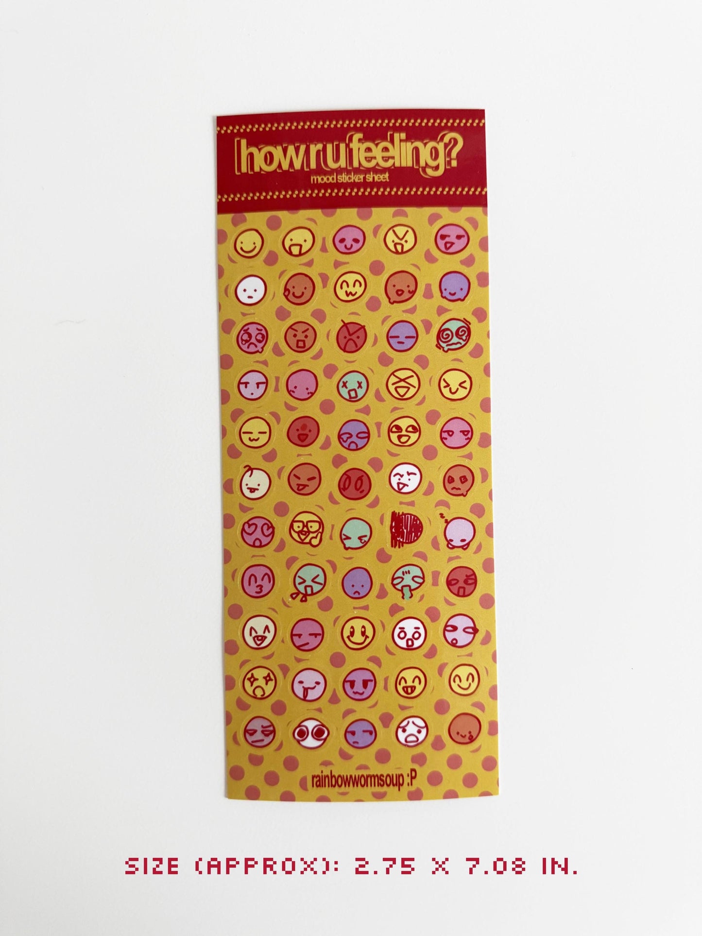 glossy mood sticker sheet | how r u feeling?