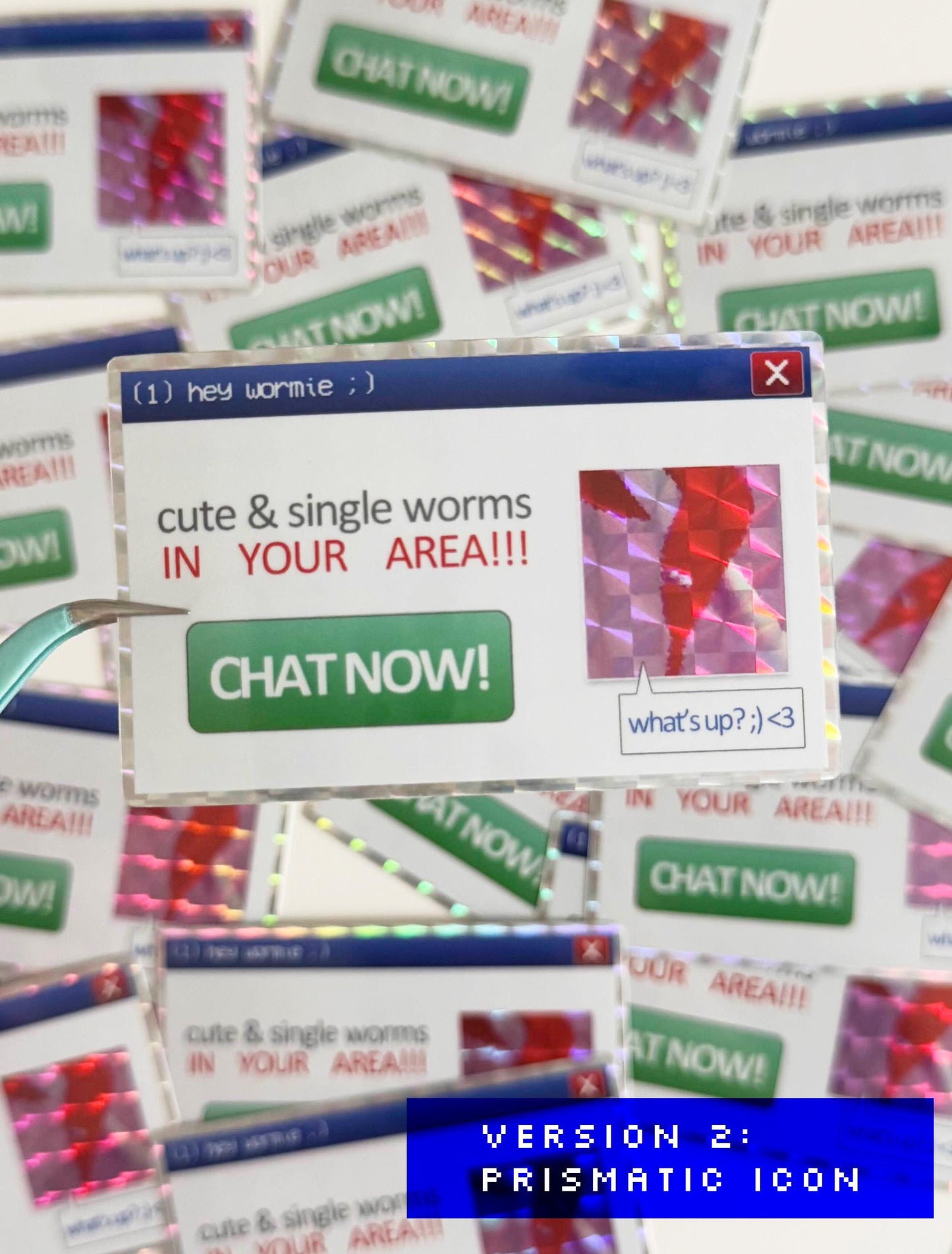 Worm on a String Sticker | cute WORMS in YOUR AREA!!!!!!!