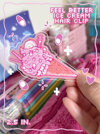 feel better ice cream hair clip!