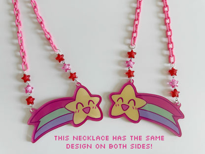 shooting star acrylic necklace!