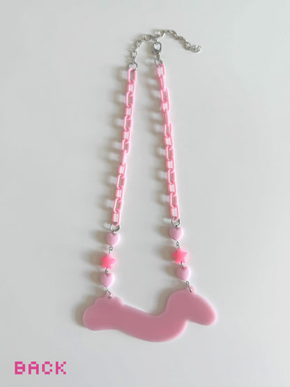 wormy acrylic necklace!