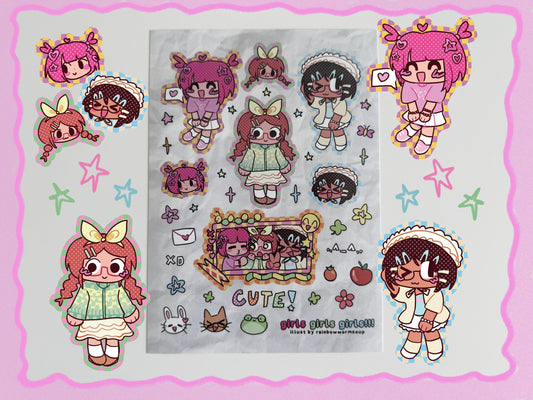 girls girls girls!!!! sticker sheet!