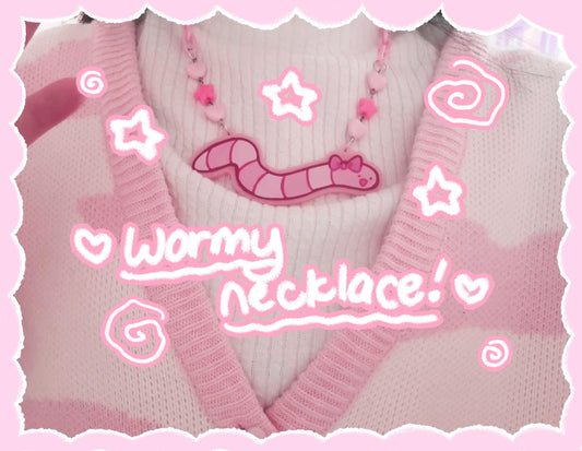 wormy acrylic necklace!