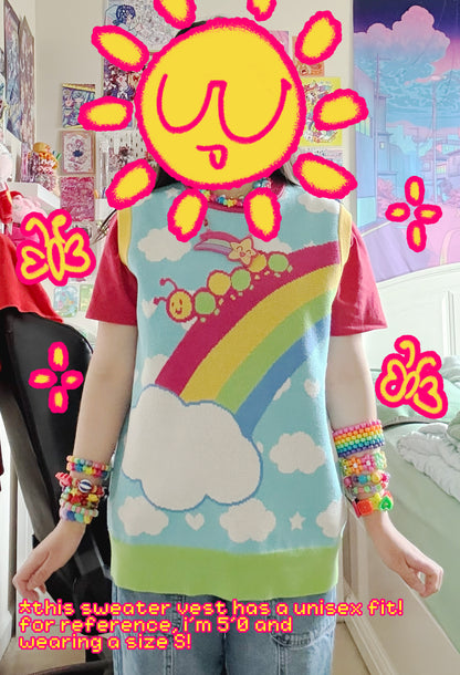 rainbow caterpillar sweater vest!