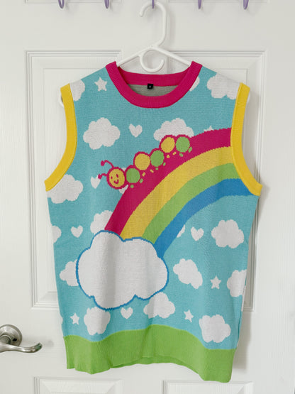 rainbow caterpillar sweater vest!